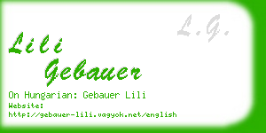 lili gebauer business card